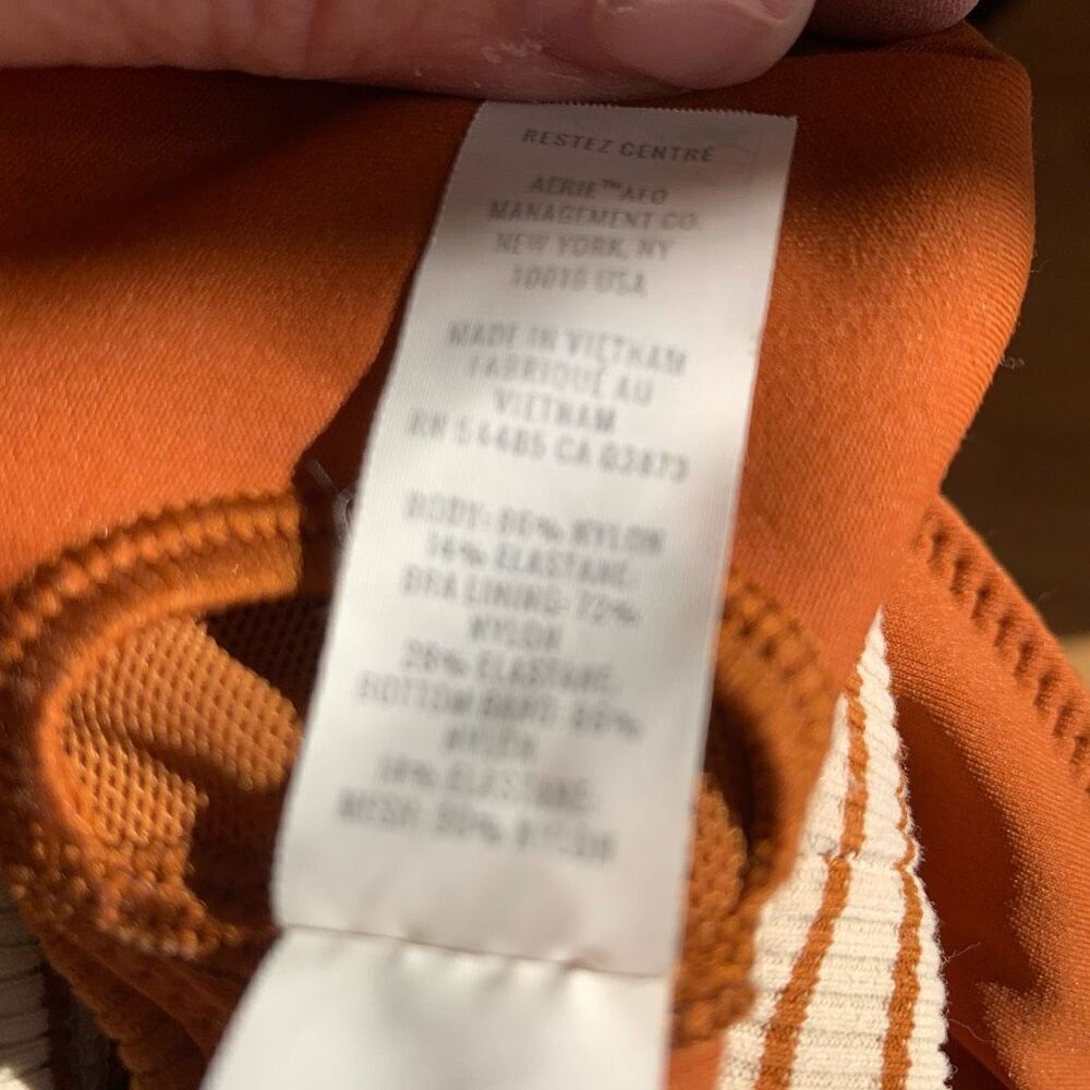 Offline by Aerie Ribbed Scoop Stretchy Sportsbra Orange Medium Support Medium - Picture 9 of 11